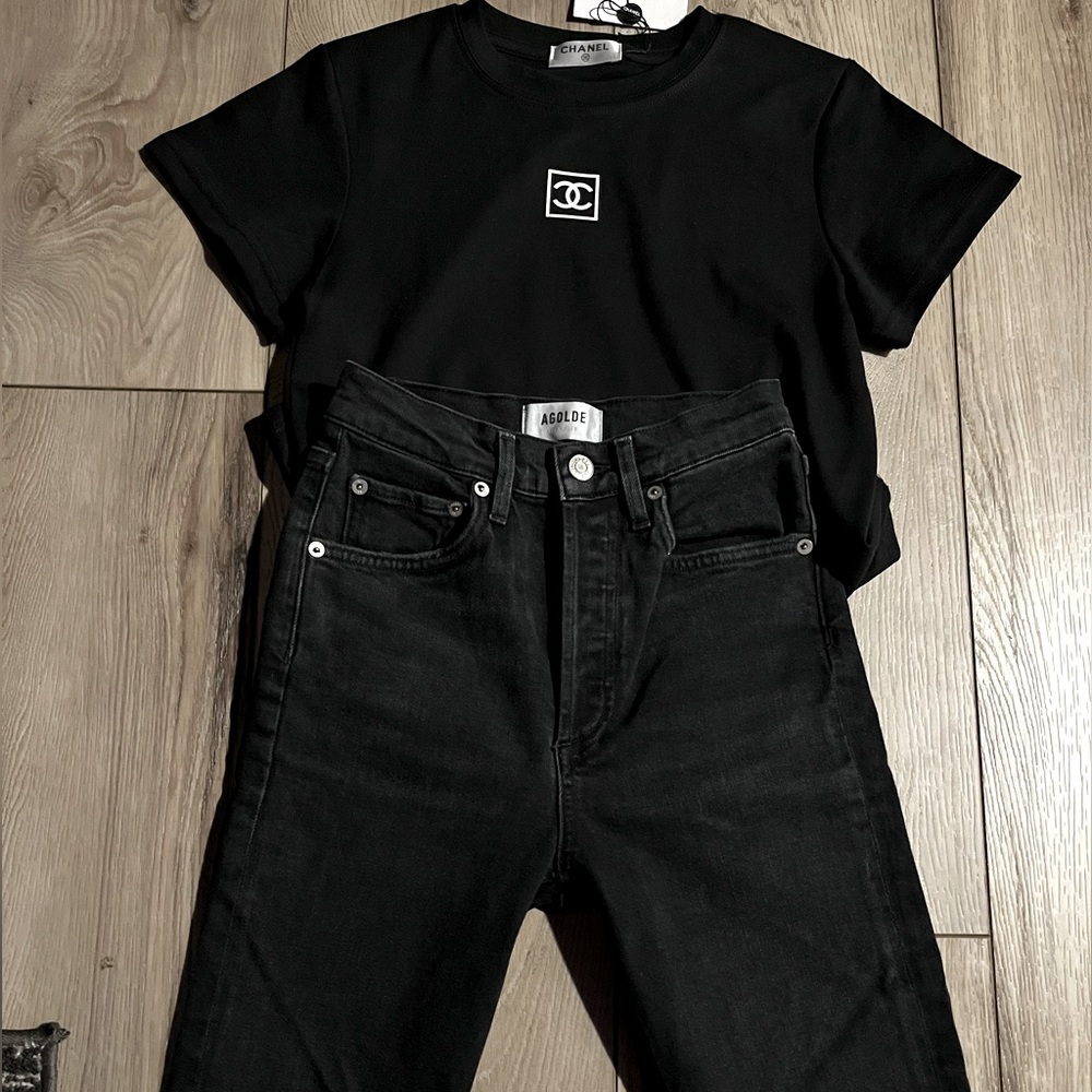 AGOLDE BLACK RILEY JEANS